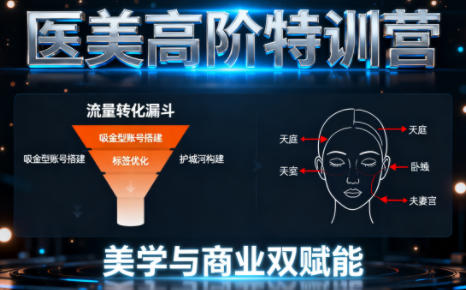 0-1000万医美高阶特训营课程-稀缺资源网