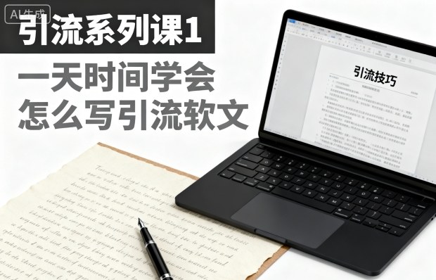 引流系列课，一天时间学会怎么写引流软文-稀缺资源网